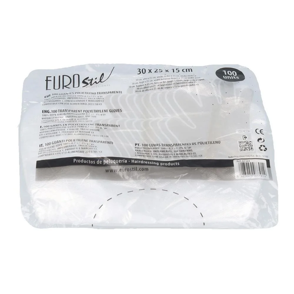 Eurostil Transparentes Guantes Desechables Bolsa .