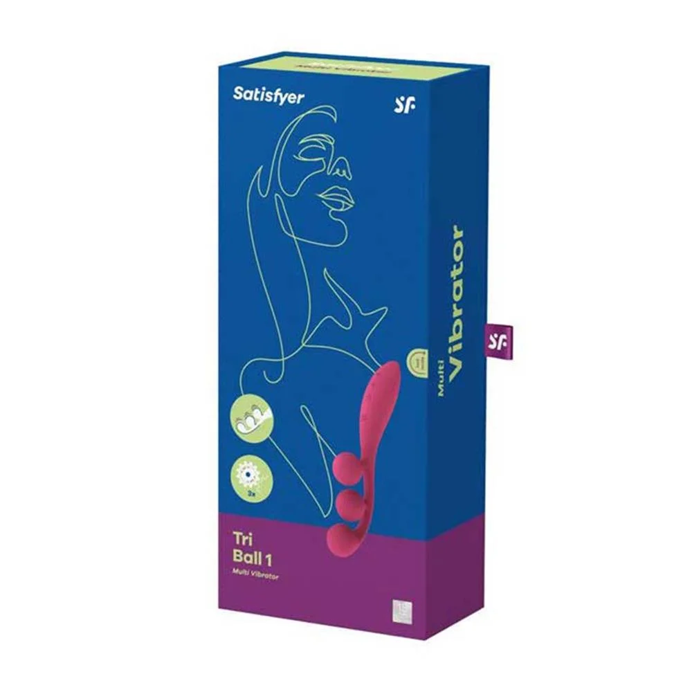 Satisfyer Tri Ball 2 Multi-Vibrador Rojo 1un
