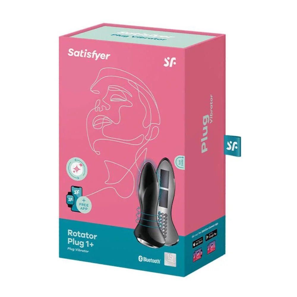 Satisfyer Rotator Plug 1+ Plug Vibrator Negro Neg.