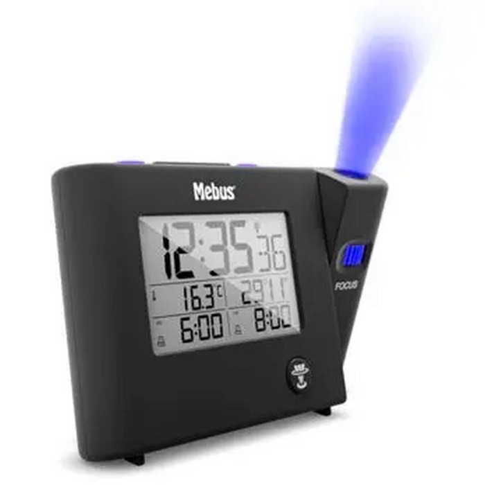 Mebus 25795 Radio Controlled Alarm Clock With Projection