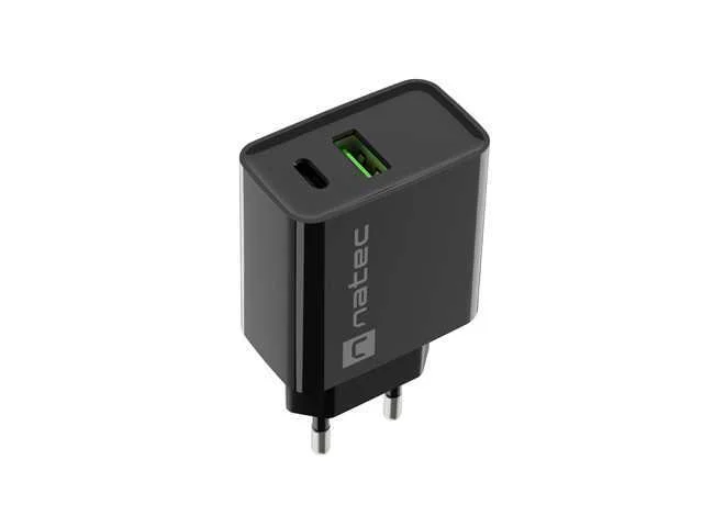 Natec Network Charger Ribera Usb-A+Usb-C 20w Pd