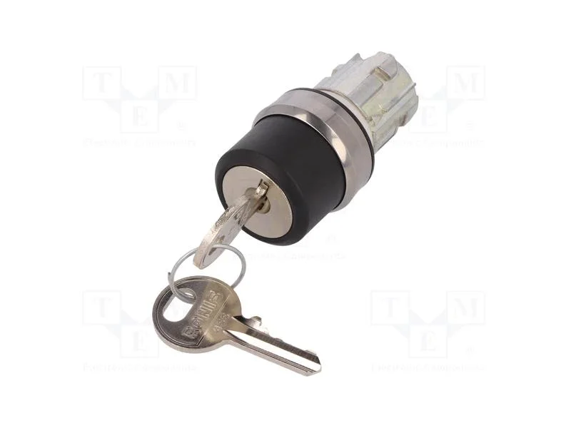 Interruptor: Giratório com Chave, 22mm, Pos.Estáv: 2, Prateado