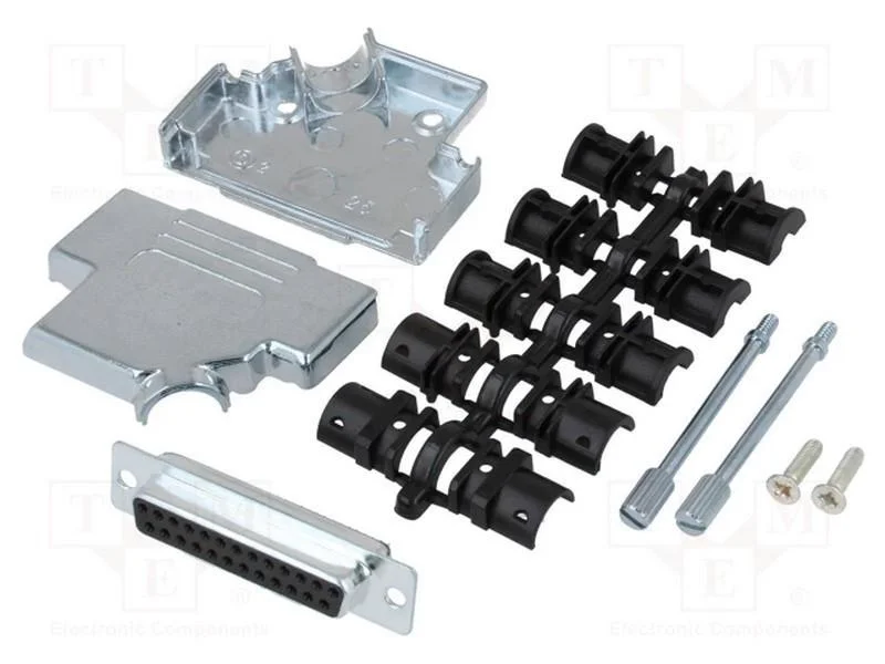 D-Sub, PIN: 25, ficha, fêmea, solda, com cabo, pr.
