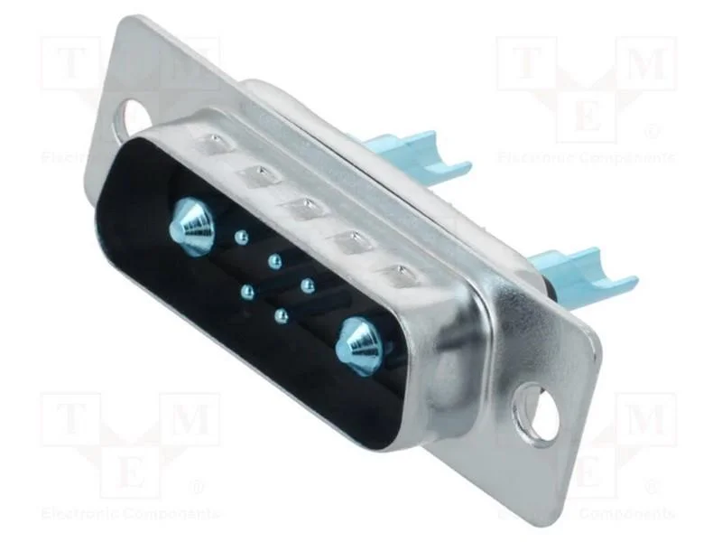 D-Sub especiais, PIN: 7(2+5), ficha, macho, com c.