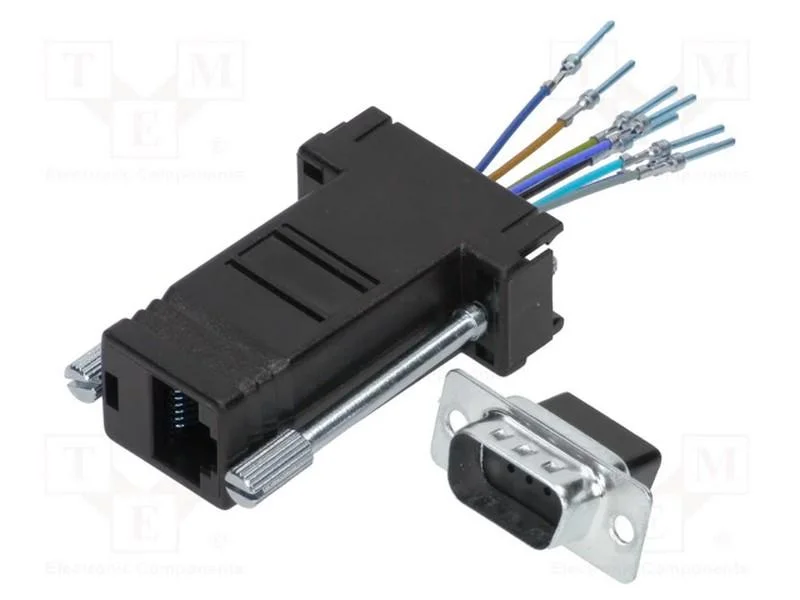 Passo: adaptador, D-Sub 9pin masculino,RJ45 tomada
