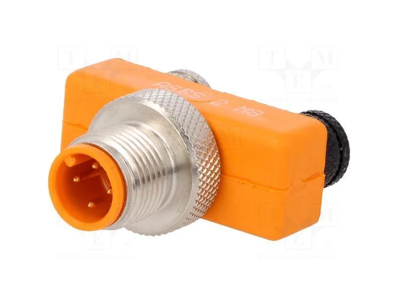 T- Conector, Macho M12,M8 Fêmea X2, Pin: 3, Ip67, Y