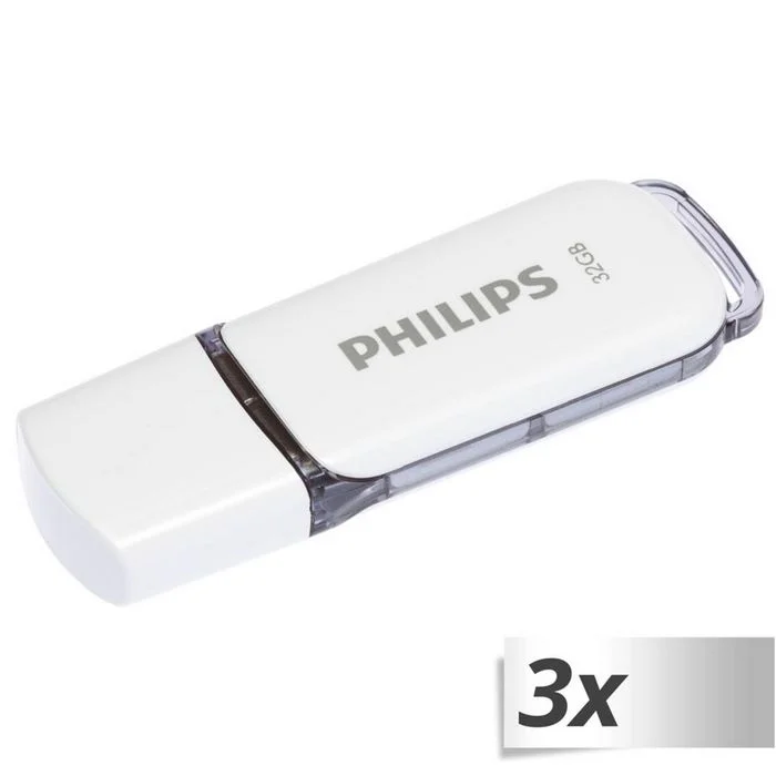 Philips Usb 2.0 3-Pack      32gb Snow Edition Shadow Grey