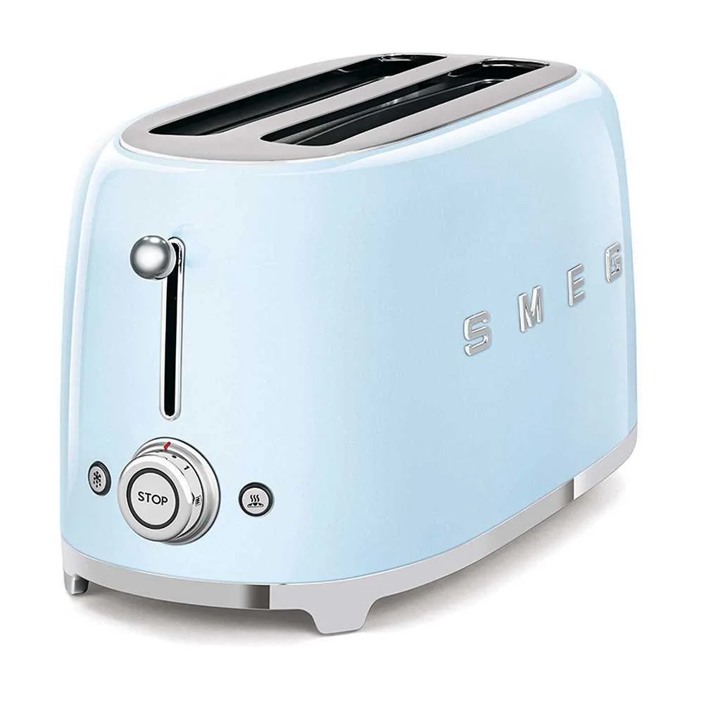 Smeg Toaster 4x2 50?style Pastel Blue Tsf02pbeu