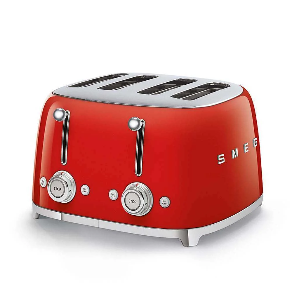 Smeg Toaster 4x4 50?style Red Tsf03rdeu