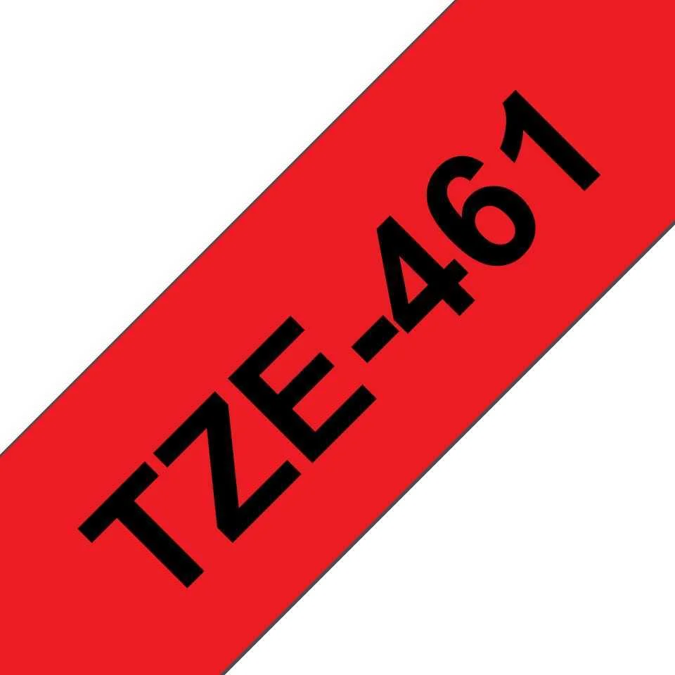 Fita Laminada Compatível Brother Tze-461 - 36mm X 8 Metros Preto / Vermelho