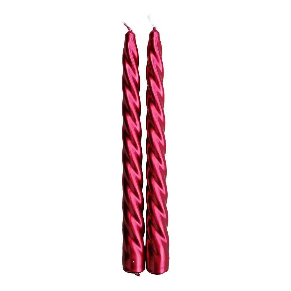 Pack 2 Velas Decorativas Vermelhas Ø2x24cm Magic Lights