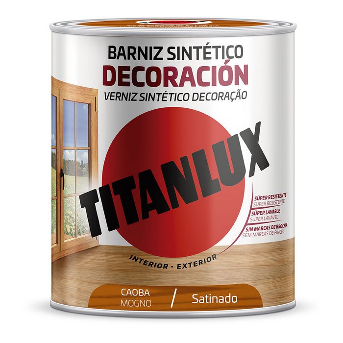Verniz Sintético Decoração Acetinado Caoba 750ml .
