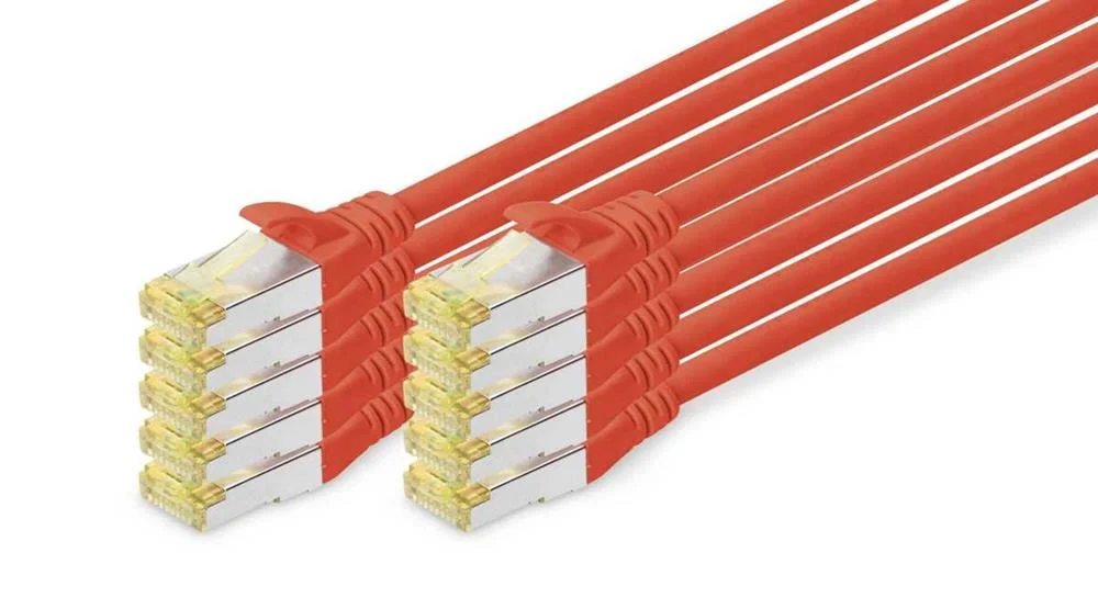 DIGITUS DK-1644-A-020-R-10 CABO DE REDE VERMELHO .