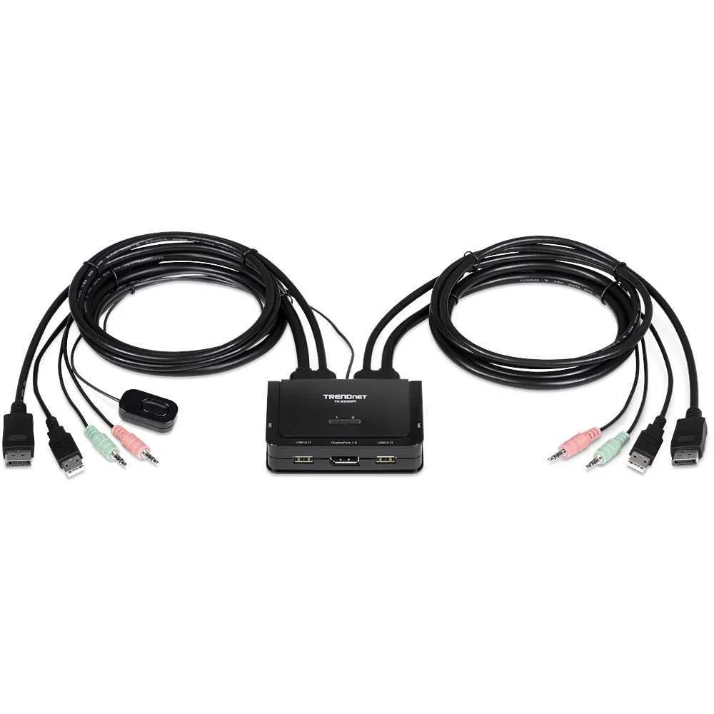 TRENDNET TK-220DPI CHAVEADOR KVM PRETO