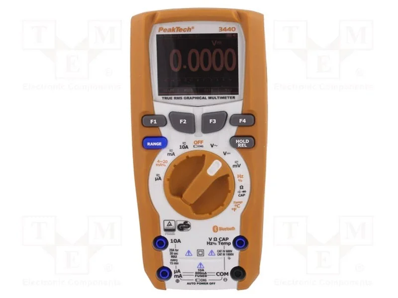 Multímetro digital, Bluetooth, LCD TFT 2,2, 320x2.