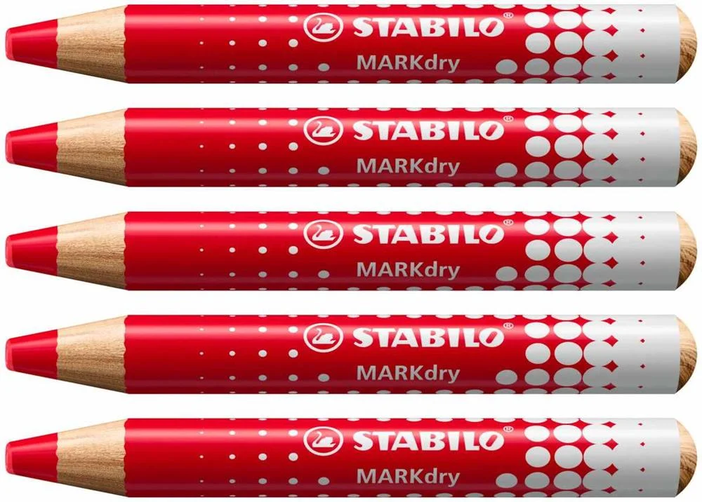 Lapiz para Pizarra Blanca Markdry Rojo Stabilo 64.