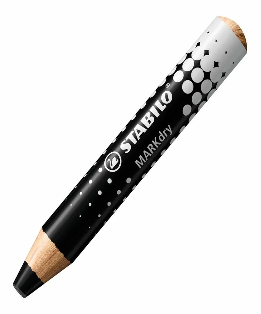 Lapiz para Pizarra Blanca Markdry Negro Stabilo 6.