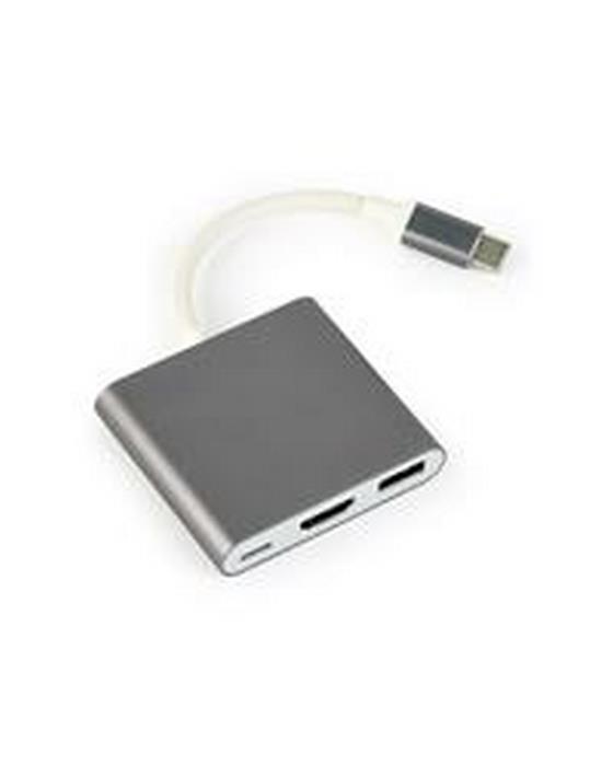 Adaptador Multiplo HDMI 4K - USB-C - GEMBIRD