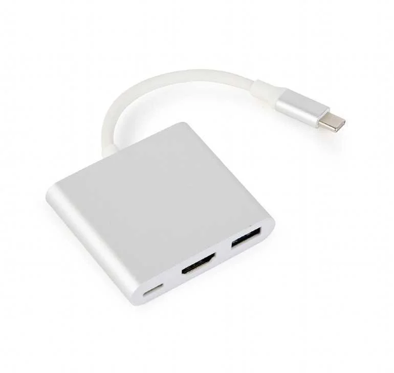 Adaptador USB-C Gembird A-CM-HDMIF-02-SV p/ HDMI .
