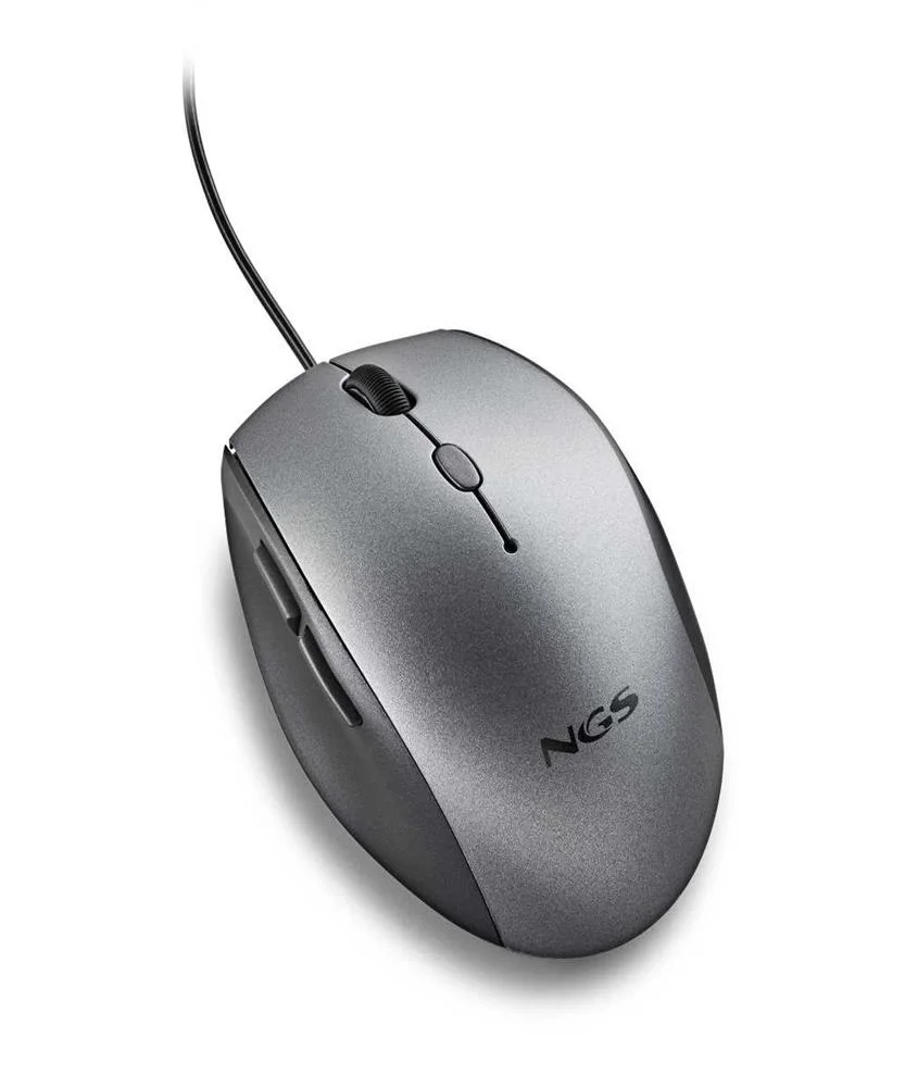Ratón Ergonómico Ngs Moth Gray/ Hasta 1600 Dpi/ G.