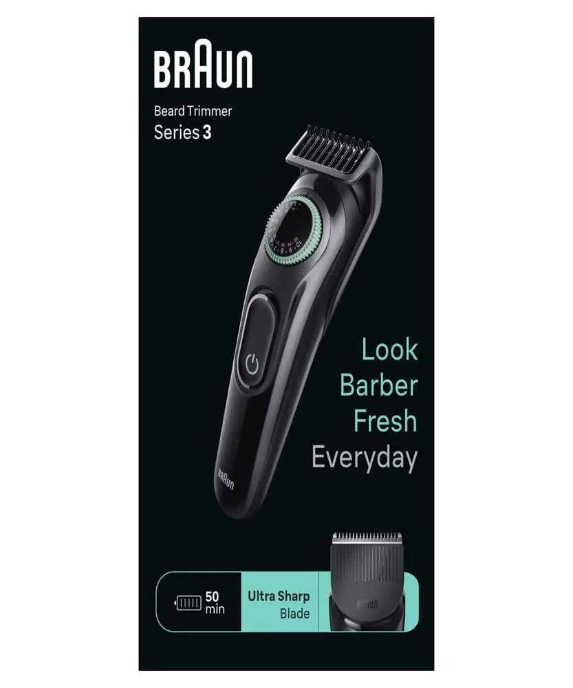 Braun Beardtrimmer 3 Bt3421 Bateria 40 2 Cm Preto