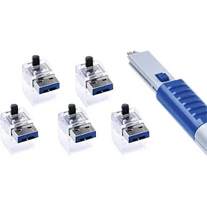 Smartkeeper Basic "Lan Cable" Lock Dunkelblau 5 Stk.+Key
