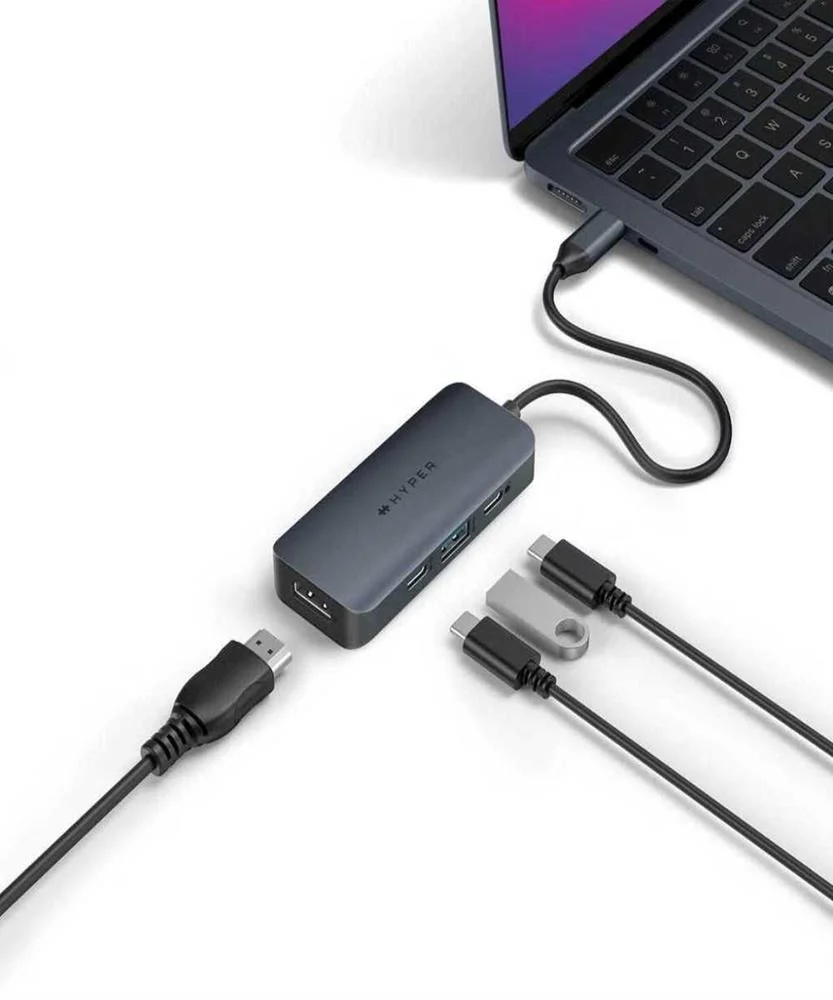 Docking Station Targus Hyperdrive Next 4 Hd4001gl Usb-C 100w Pd Azul Preto