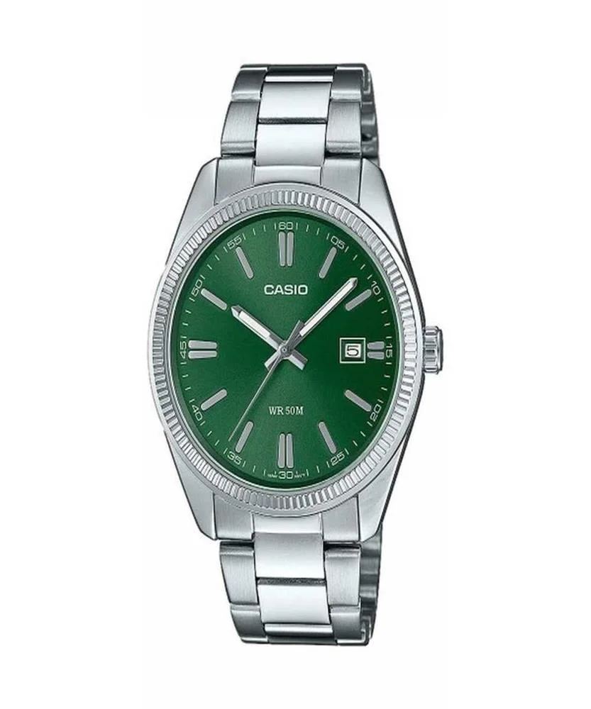 Relógio Masculino Casio Mtp-1302pd-3avef Verde Prateado (Ø 38,5 Mm) 
