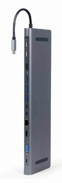 Hub Usb-C Gembird A-Cm-Combo9-01 Branco Cinzento 
