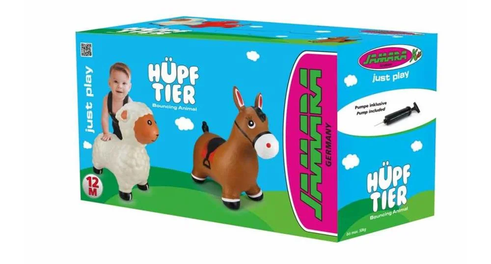 Jamara Hopping Animal Horse Brown With Pump Brinq.
