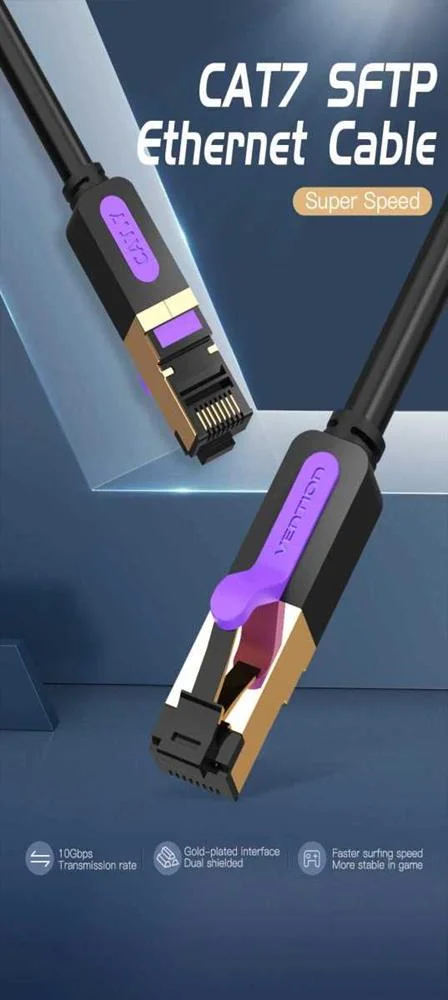 Category 7 Sftp Network Cable Vention Icdbf 1m Black