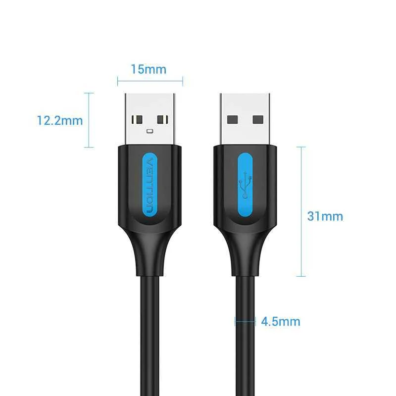 Vention Cojbh Cabo Usb 2 M Usb 2.0 Usb a Preto