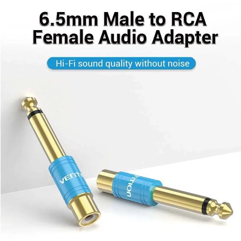 Audio Adapter Vention Vdd-C03 6.35mm Male To Rca Female Blue 0.5m