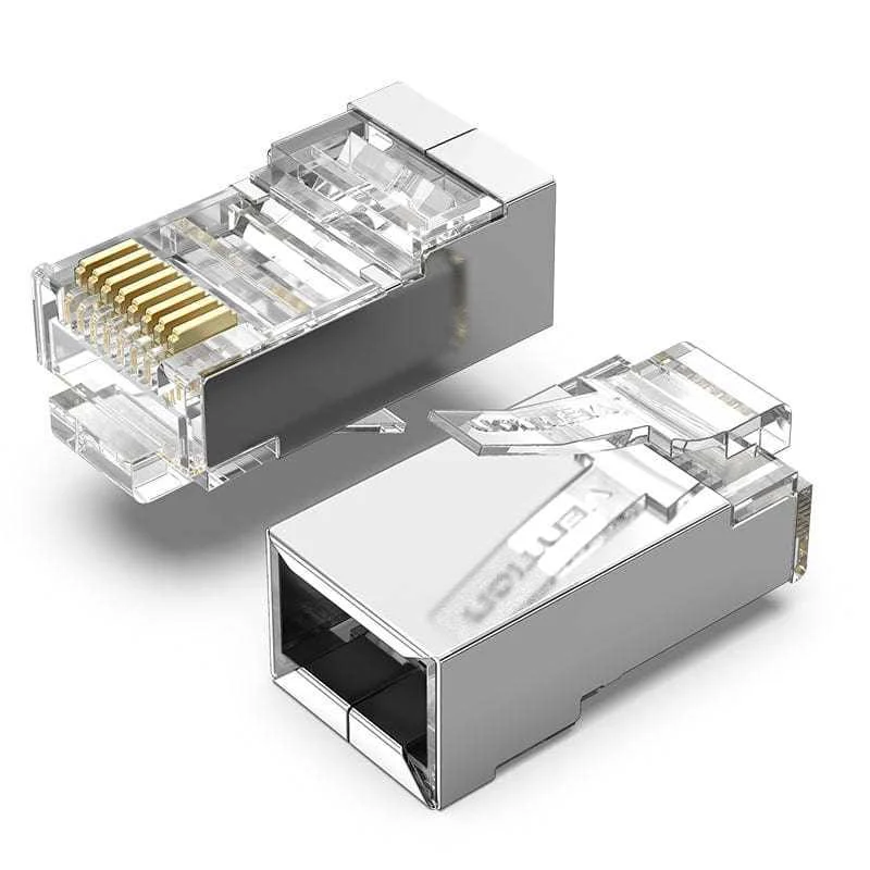 Modular Rj45 Cat.5e Ftp Connector Vention Idar0-10 Transparent 10 Pcs.