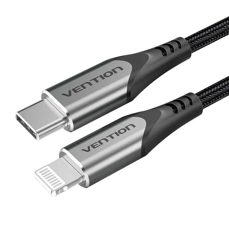 Vention Tachh Cabo para Telemóvel Cinzento 2 M Us.