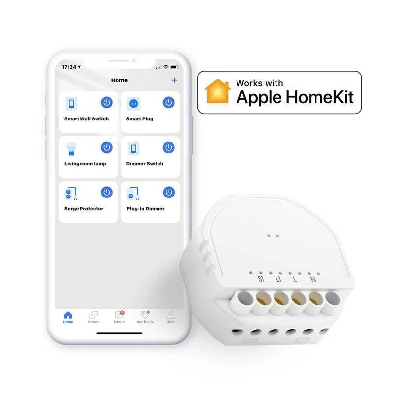 Wi-Fi Smart In-Wall Switch Meross Mss810hk-Un