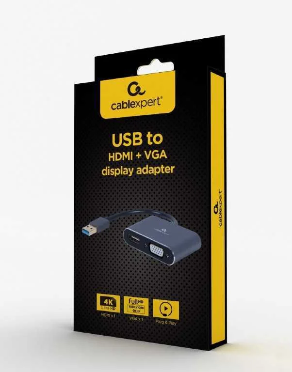 Gembird A-Usb3-Hdmivga-01 Adaptador Gráfico Usb 3.