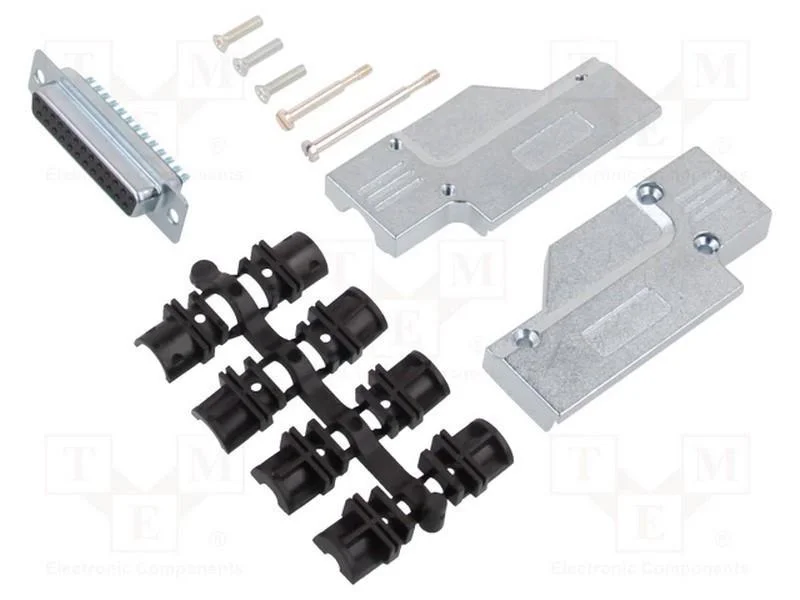 D-Sub, PIN: 25, ficha, fêmea, com cabo, angulares.