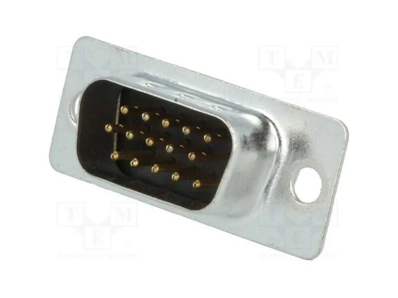 D-Sub HD, PIN: 26, ficha, macho, com cabo, simple.