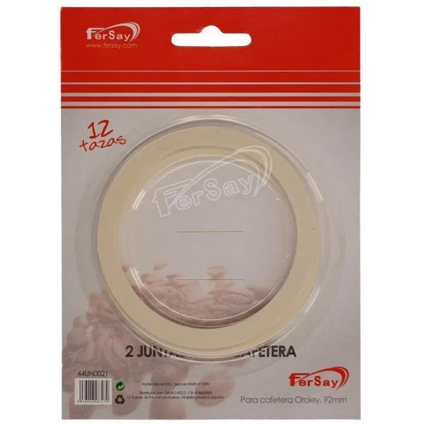 JUNTA DE CAFETERA OROLEY 92MM DE 12 TAZAS 2 UNIDA