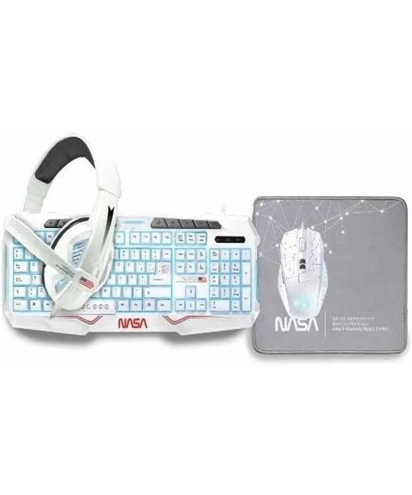 Pack Gaming Nasa Andromeda Branco Cinzento 