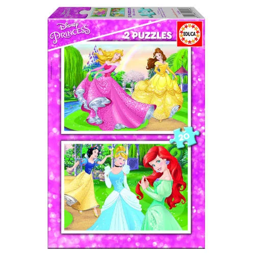 Puzzle Infantil 2x20 Princesas Disney de 3-5 Anos