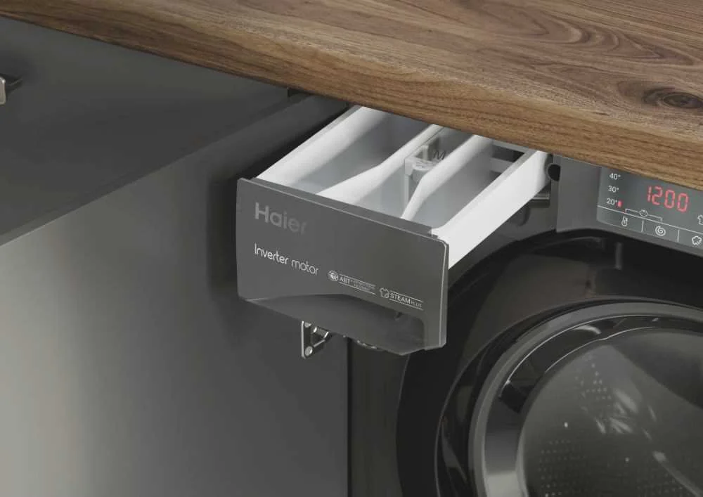 Máquina de Lavar Roupa Encastre 9kg 1600rpm Hwq90b416fwbr Cinzento - Haier