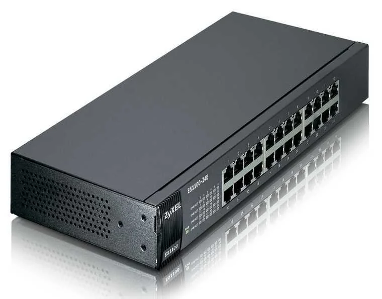 Switch Zyxel 24x Fe Es1100-24e Metall