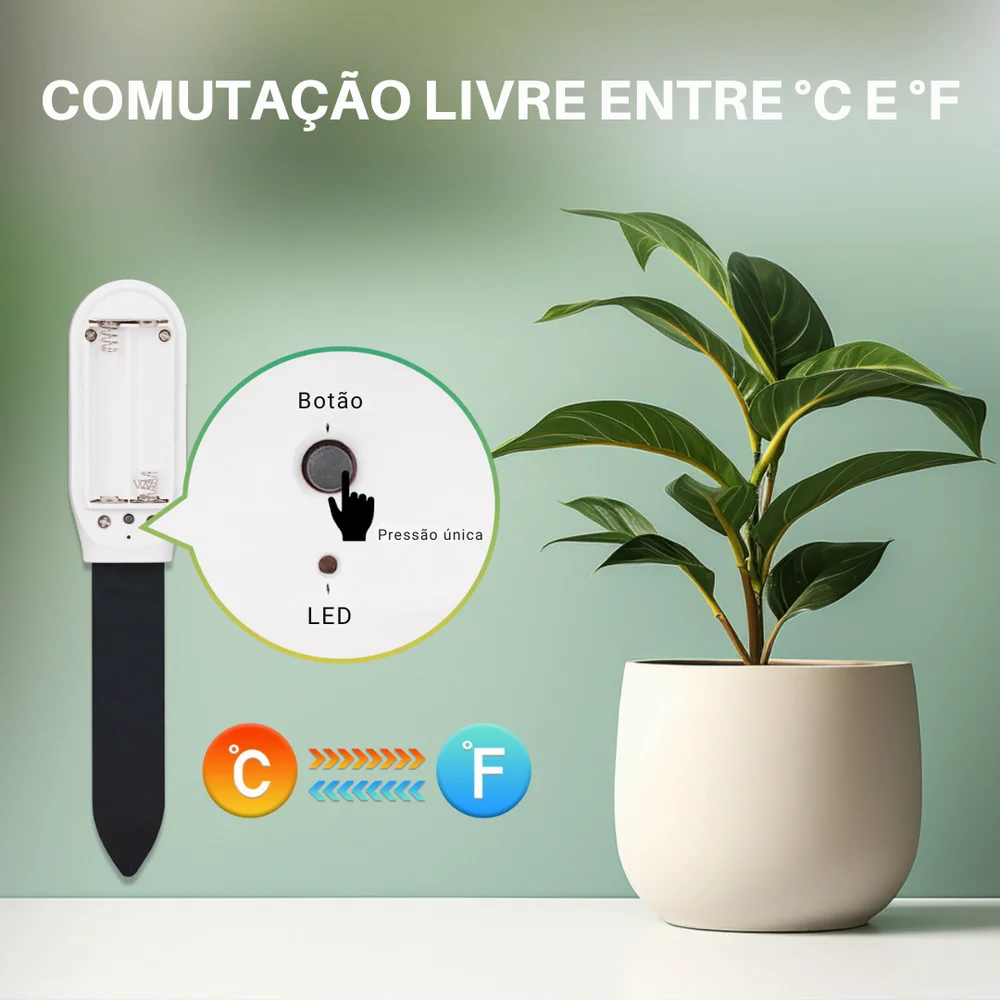 Sensor para medição temperatura/ humidade p/planta