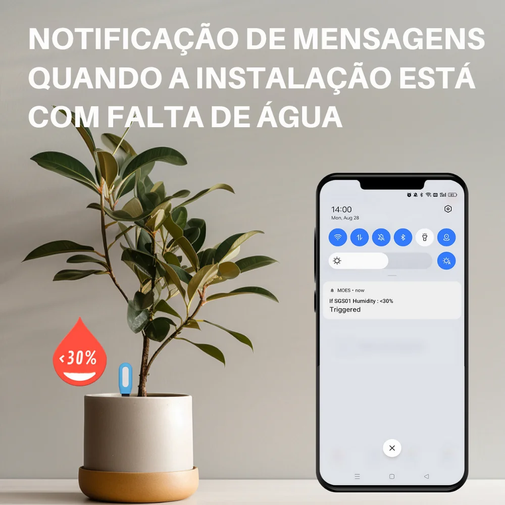 Sensor para medição temperatura/ humidade p/planta