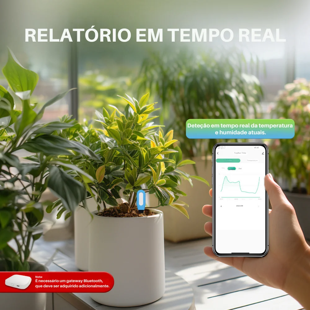 Sensor para medição temperatura/ humidade p/planta