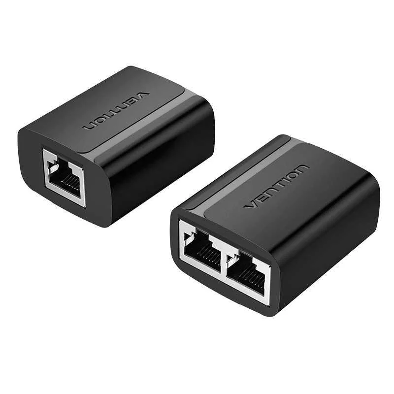 Rj45 Pvc Splitter Adapter Vention Iptb0 Black