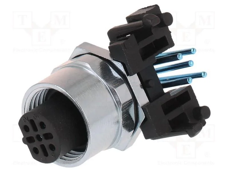 Tomada, M12, Pin: 5, Fêmea, Código B-Profibus, Tht, Ip65,Ip67, 60v