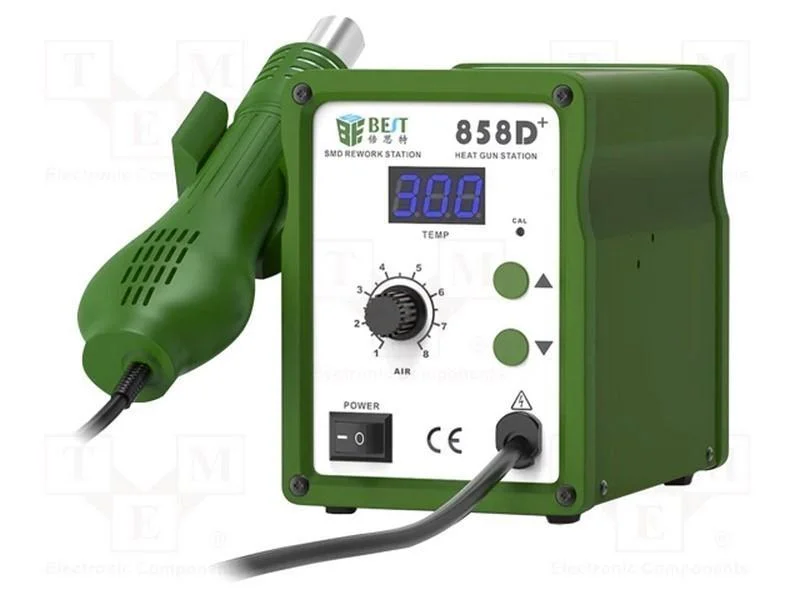 Estação com Ar Quente, Digital,Teclas, 650w, 100÷480c, Ficha: Eu